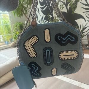 Stella McCartney Blue and Cream Tote Bag